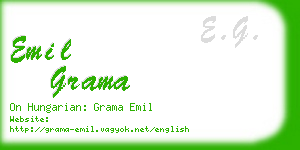 emil grama business card
